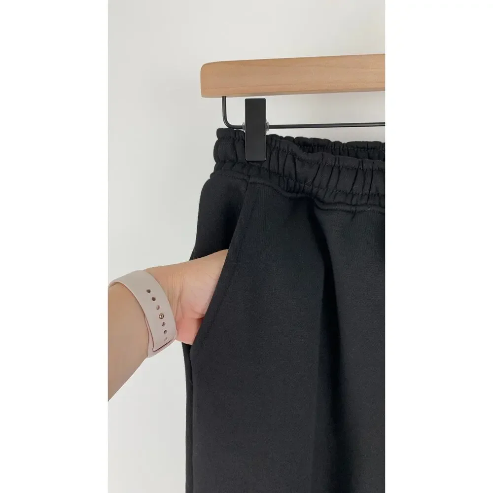 Ethos Oversized Sweatpants Womens Small Black New Athleisure Joggers Loungewear